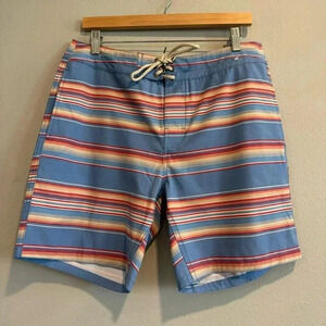 Faherty Board Shorts Striped 7” Size 32